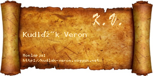 Kudlák Veron névjegykártya